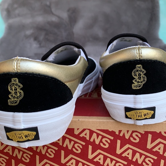 VANS SLIP ON PRO SHAKE JUNT BLACK/GOLD MENS - Picture 14 of 16